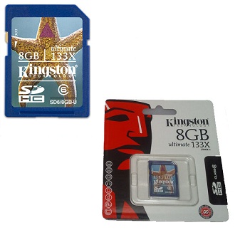  Kingston SDHC 8GB Class 6 Ultimate 133x
