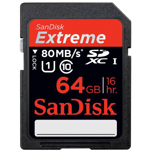 SanDisk SDXC 64GB Extreme 80MB/s Retail SOFORT VERF�GBAR