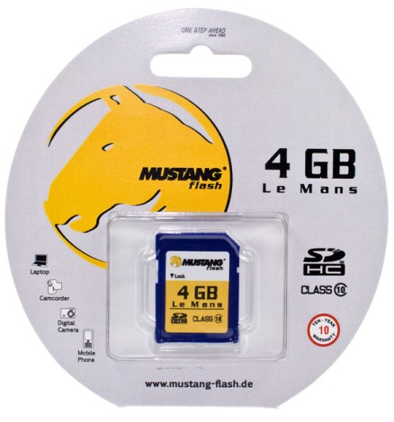  Mustang SDHC 4GB Class 10 