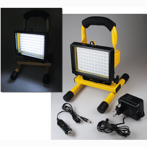  LED Baustrahler mit Akku-Betrieb 70 LEDs