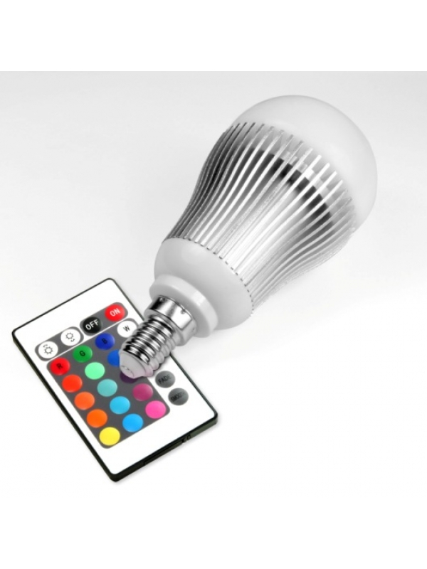 LED RGB Lampe E14 5W mit Fernbedienung