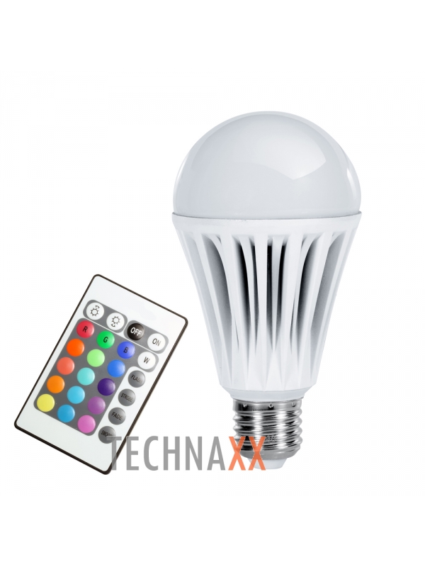 LED RGB Lampe E27 10W mit Fernbedienung