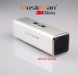 MusicMan MA Sticker, Skin, Aufkleber Shiny brush silber S-12MA