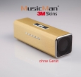MusicMan MA Sticker, Skin, Aufkleber Matte brush gold S-13MA