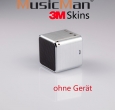 MusicMan Mini Sticker, Skin, Aufkleber Shiny brush Silber S-12MINI