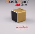MusicMan Mini Sticker, Skin, Aufkleber Matte brush Gold S-13MINI