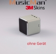 MusicMan Mini Sticker, Skin, Aufkleber Matte brush Silber S-14MINI
