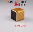 MusicMan Mini Sticker, Skin, Aufkleber Carbon Gold  S-15MINI