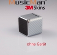 MusicMan Mini Sticker, Skin, Aufkleber Carbon Silber S-17MINI