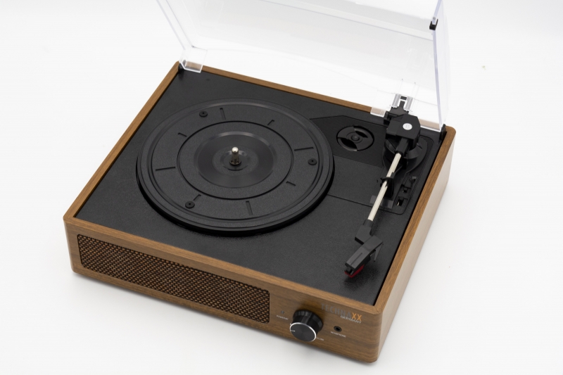 Y02 Retro-Vinyl-Plattenspieler, kabelloser Bluetooth-Lautsprecher,  Umgebungslicht, Aromatherapie, Bluetooth-Audio (blau)